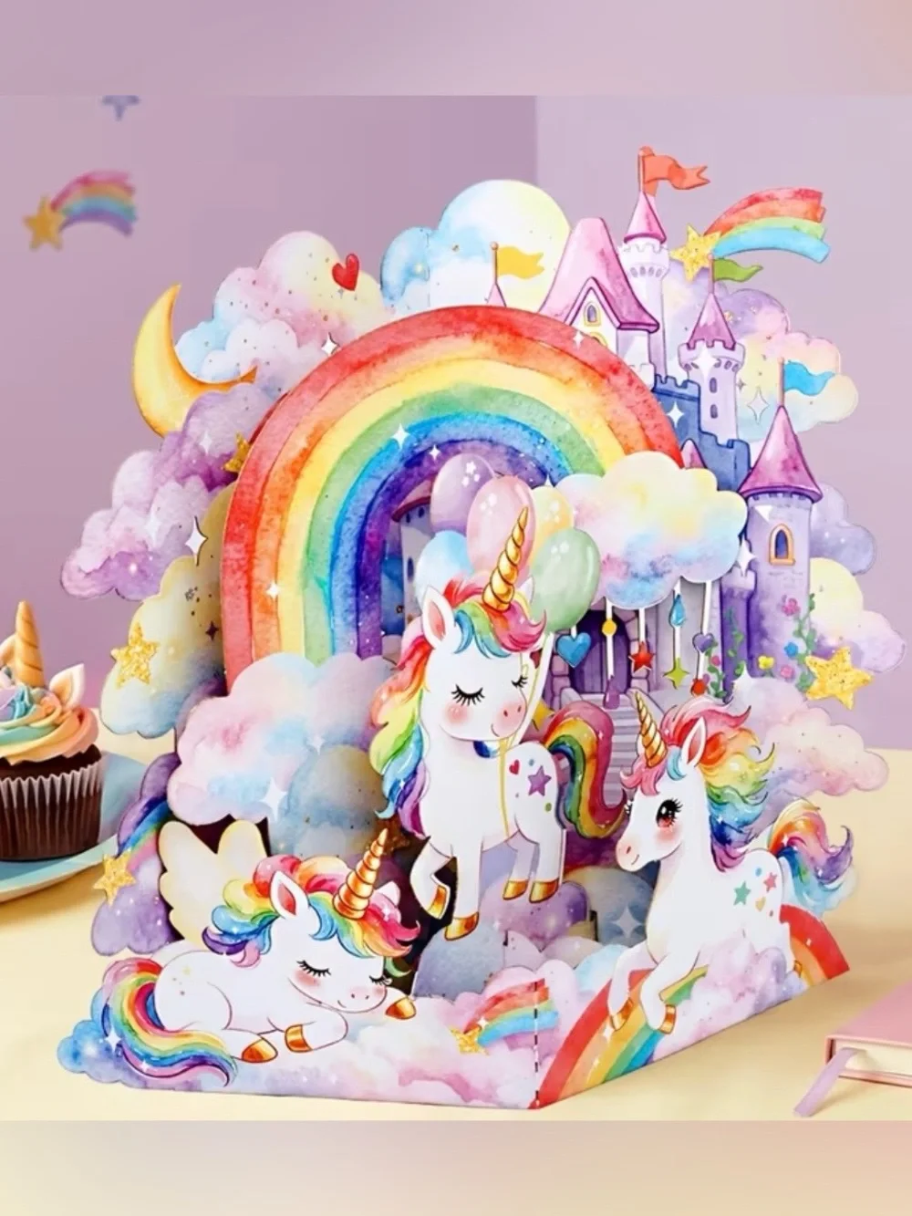 Rainbow Unicorn Pop-Up Card